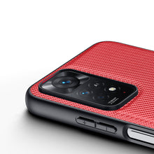 Заредете изображение във визуализатора на галерията – Dux Ducis Fino case cover covered with nylon material for Xiaomi Redmi Note 11 Pro 5G / 11 Pro red - TopMag
