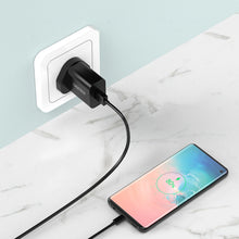 Заредете изображение във визуализатора на галерията – Choetech Wall Charger with UK USB Type A QC 3.0 plug black (Q5003-uk) - TopMag
