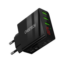Заредете изображение във визуализатора на галерията – Choetech charger 3x USB Type A 5V / 3A black (C0027-black) - TopMag
