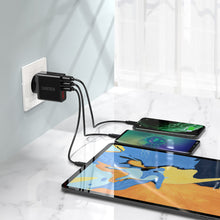 Заредете изображение във визуализатора на галерията – Choetech charger 3x USB Type A 5V / 3A black (C0027-black) - TopMag
