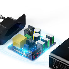 Заредете изображение във визуализатора на галерията – Choetech charger 3x USB Type A 5V / 3A black (C0027-black) - TopMag
