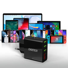 Заредете изображение във визуализатора на галерията – Choetech charger 3x USB Type A 5V / 3A black (C0027-black) - TopMag
