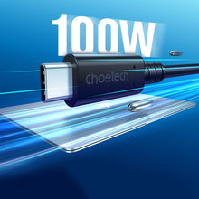 Заредете изображение във визуализатора на галерията – Choetech cable USB-C - USB-C USB 4 Gen3 100W 40Gbps / 8K 0.8m black (XCC-1028) - TopMag
