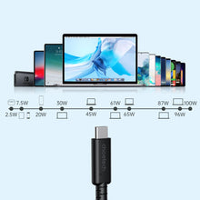 Заредете изображение във визуализатора на галерията – Choetech cable USB-C - USB-C USB 4 Gen3 100W 40Gbps / 8K 0.8m black (XCC-1028) - TopMag
