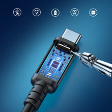 Заредете изображение във визуализатора на галерията – Choetech cable USB-C - USB-C USB 4 Gen3 100W 40Gbps / 8K 0.8m black (XCC-1028) - TopMag
