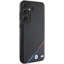 Заредете изображение във визуализатора на галерията – Original Case BMW hardcase Carbon Tricolor Line MagSafe BMHMS24M23PUDTK for Samsung Galaxy S24 Plus Black
