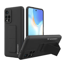 Заредете изображение във визуализатора на галерията – Wozinsky Kickstand Case Silicone Stand Cover for Xiaomi Redmi Note 11S / Note 11 black - TopMag
