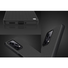 Заредете изображение във визуализатора на галерията – Nillkin Textured Case for Xiaomi Redmi Note 12 Pro / Poco X5 Pro 5G Reinforced Nylon Cover Black

