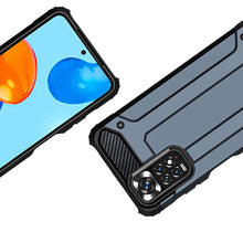Заредете изображение във визуализатора на галерията – Hybrid Armor Case Tough Rugged Cover for Xiaomi Redmi Note 11S / Note 11 blue - TopMag
