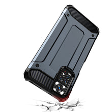 Заредете изображение във визуализатора на галерията – Hybrid Armor Case Tough Rugged Cover for Xiaomi Redmi Note 11S / Note 11 blue - TopMag
