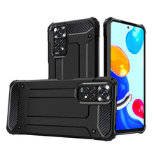 Заредете изображение във визуализатора на галерията – Hybrid Armor Case Tough Rugged Cover for Xiaomi Redmi Note 11S / Note 11 black - TopMag
