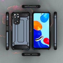 Заредете изображение във визуализатора на галерията – Hybrid Armor Case Tough Rugged Cover for Xiaomi Redmi Note 11S / Note 11 black - TopMag
