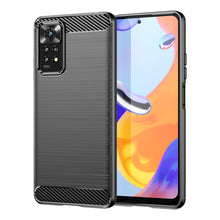 Заредете изображение във визуализатора на галерията – Carbon Case Flexible Cover Sleeve for Xiaomi Redmi Note 11 Pro + 5G / 11 Pro 5G / 11 Pro black - TopMag
