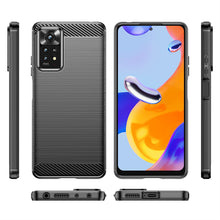 Заредете изображение във визуализатора на галерията – Carbon Case Flexible Cover Sleeve for Xiaomi Redmi Note 11 Pro + 5G / 11 Pro 5G / 11 Pro black - TopMag
