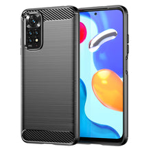 Заредете изображение във визуализатора на галерията – Carbon Case Flexible Cover Sleeve for Xiaomi Redmi Note 11S / Note 11 black - TopMag
