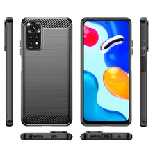 Заредете изображение във визуализатора на галерията – Carbon Case Flexible Cover Sleeve for Xiaomi Redmi Note 11S / Note 11 black - TopMag
