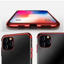 Заредете изображение във визуализатора на галерията – Clear Color case TPU gel cover with a metallic frame for Samsung Galaxy S22 Ultra red - TopMag
