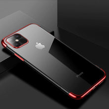 Заредете изображение във визуализатора на галерията – Clear Color case TPU gel cover with a metallic frame for Samsung Galaxy S22 Ultra red - TopMag
