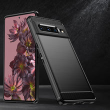 Заредете изображение във визуализатора на галерията – Carbon Case Flexible cover for Google Pixel 7 Pro black - TopMag
