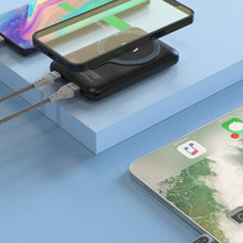 Заредете изображение във визуализатора на галерията – Dudao TGK1 power bank with wireless charger 15W 10000mAh navy blue (TGK1-dark blue) - TopMag
