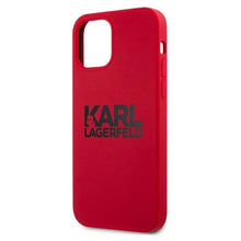 Заредете изображение във визуализатора на галерията – Karl Lagerfeld KLHCP12MSLKLRE iPhone 12/12 Pro 6,1" Silicone Stack Logo czerwony/red
