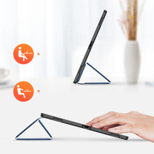 Заредете изображение във визуализатора на галерията – DUX DUCIS Domo foldable cover tablet case with Smart Sleep function Samsung Galaxy Tab S8 Ultra blue stand - TopMag
