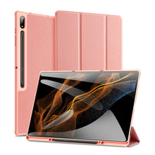 Заредете изображение във визуализатора на галерията – DUX DUCIS Domo foldable cover tablet case with Smart Sleep function Samsung Galaxy Tab S8 Ultra stand pink - TopMag
