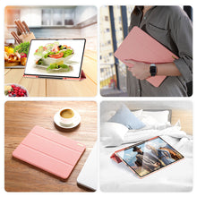 Заредете изображение във визуализатора на галерията – DUX DUCIS Domo foldable cover tablet case with Smart Sleep function Samsung Galaxy Tab S8 Ultra stand pink - TopMag
