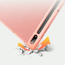 Заредете изображение във визуализатора на галерията – DUX DUCIS Domo foldable cover tablet case with Smart Sleep function Samsung Galaxy Tab S8 Ultra stand pink - TopMag
