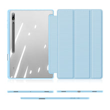 Заредете изображение във визуализатора на галерията – Dux Ducis Toby Armored Flip Smart Case For Samsung Galaxy Tab S8 Ultra With Stylus Holder Blue - TopMag
