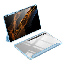 Заредете изображение във визуализатора на галерията – Dux Ducis Toby Armored Flip Smart Case For Samsung Galaxy Tab S8 Ultra With Stylus Holder Blue - TopMag
