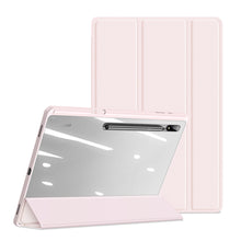 Заредете изображение във визуализатора на галерията – Dux Ducis Toby Armored Flip Smart Case for Samsung Galaxy Tab S8 Ultra with Stylus Holder Pink - TopMag
