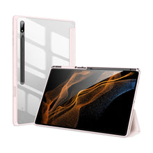 Заредете изображение във визуализатора на галерията – Dux Ducis Toby Armored Flip Smart Case for Samsung Galaxy Tab S8 Ultra with Stylus Holder Pink - TopMag
