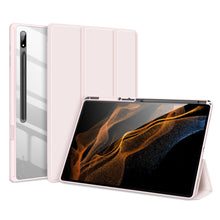 Заредете изображение във визуализатора на галерията – Dux Ducis Toby Armored Flip Smart Case for Samsung Galaxy Tab S8 Ultra with Stylus Holder Pink - TopMag
