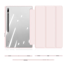 Заредете изображение във визуализатора на галерията – Dux Ducis Toby Armored Flip Smart Case for Samsung Galaxy Tab S8 Ultra with Stylus Holder Pink - TopMag
