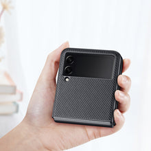 Заредете изображение във визуализатора на галерията – Dux Ducis Fino case is nylon covered Samsung Galaxy Z Flip 3 black - TopMag
