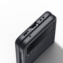 Заредете изображение във визуализатора на галерията – Dux Ducis Fino case is nylon covered Samsung Galaxy Z Flip 3 black - TopMag
