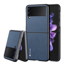Заредете изображение във визуализатора на галерията – Dux Ducis Fino pouch cover made of nylon material for Samsung Galaxy Z Flip 3 blue - TopMag
