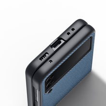 Заредете изображение във визуализатора на галерията – Dux Ducis Fino pouch cover made of nylon material for Samsung Galaxy Z Flip 3 blue - TopMag
