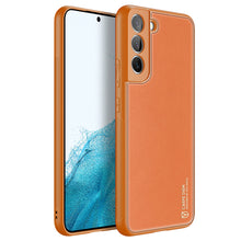Заредете изображение във визуализатора на галерията – Dux Ducis Yolo elegant cover made of ecological leather for Samsung Galaxy S22 orange - TopMag
