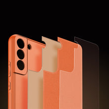 Заредете изображение във визуализатора на галерията – Dux Ducis Yolo elegant cover made of ecological leather for Samsung Galaxy S22 orange - TopMag
