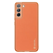 Заредете изображение във визуализатора на галерията – Dux Ducis Yolo elegant cover made of ecological leather for Samsung Galaxy S22 + (S22 Plus) orange - TopMag
