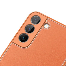 Заредете изображение във визуализатора на галерията – Dux Ducis Yolo elegant cover made of ecological leather for Samsung Galaxy S22 + (S22 Plus) orange - TopMag
