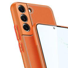 Заредете изображение във визуализатора на галерията – Dux Ducis Yolo elegant cover made of ecological leather for Samsung Galaxy S22 + (S22 Plus) orange - TopMag
