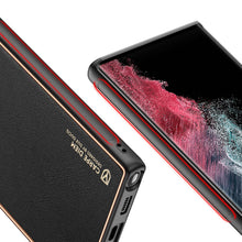 Заредете изображение във визуализатора на галерията – Dux Ducis Yolo elegant cover made of ecological leather for Samsung Galaxy S22 Ultra black - TopMag
