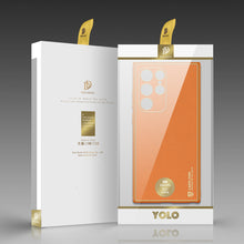 Заредете изображение във визуализатора на галерията – Dux Ducis Yolo elegant cover made of ecological leather for Samsung Galaxy S22 Ultra orange - TopMag
