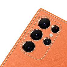 Заредете изображение във визуализатора на галерията – Dux Ducis Yolo elegant cover made of ecological leather for Samsung Galaxy S22 Ultra orange - TopMag
