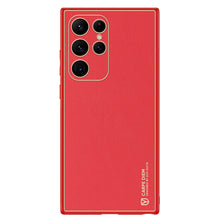 Заредете изображение във визуализатора на галерията – Dux Ducis Yolo elegant cover made of ecological leather for Samsung Galaxy S22 Ultra red - TopMag
