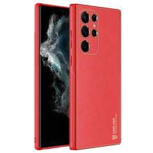 Заредете изображение във визуализатора на галерията – Dux Ducis Yolo elegant cover made of ecological leather for Samsung Galaxy S22 Ultra red - TopMag
