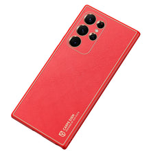 Заредете изображение във визуализатора на галерията – Dux Ducis Yolo elegant cover made of ecological leather for Samsung Galaxy S22 Ultra red - TopMag

